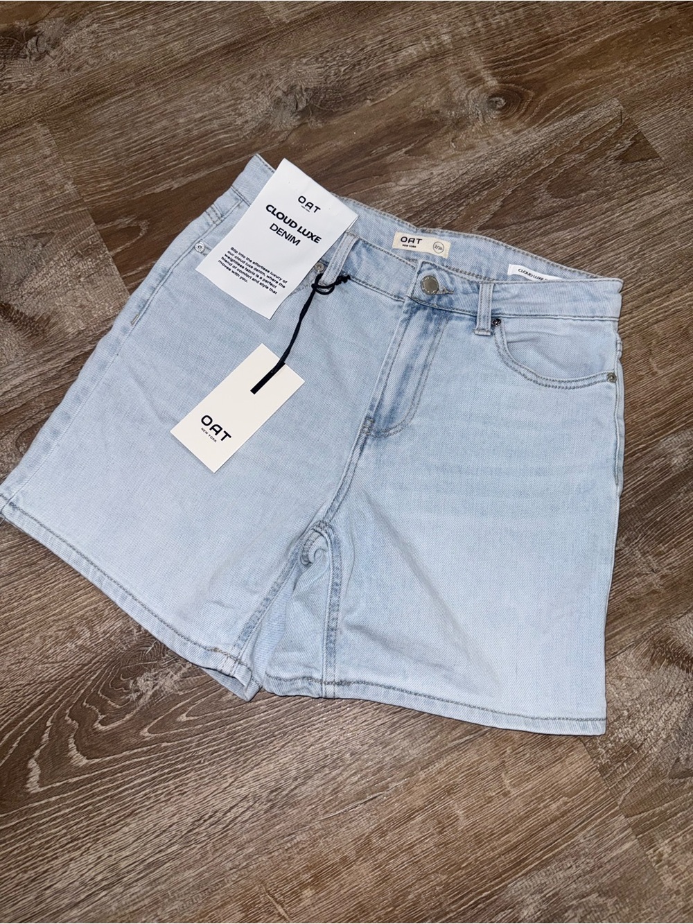 New Oat New York Cloud Luxe Denim Shorts